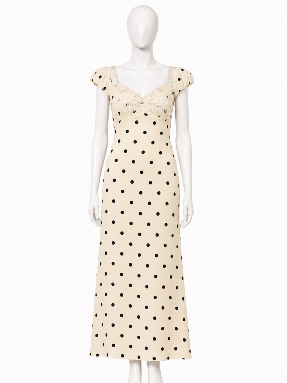 Altar'd State Annalise Midi Dress Polka Dot S NWT - Picture 3 of 6